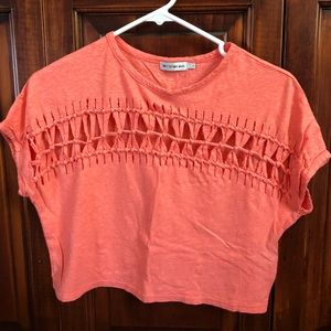 Coral crop top